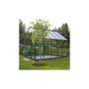 Serre De Jardin En Aluminium Laqué Gris Et Verre Trempé 8,88m² + Embase -Jardin Serre Boutique serre de jardin en aluminium laque gris et verre trempe 888m embase