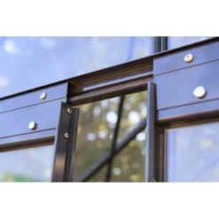 Serre De Jardin En Aluminium Laqué Gris Et Verre Trempé 8,88m² + Embase -Jardin Serre Boutique serre de jardin en aluminium laque gris et verre trempe 888m embase 2