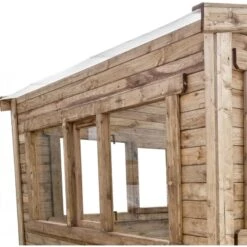 Serre De Jardin En Bois 28mm Traité Marron 9m² - Gardy Shelter -Jardin Serre Boutique serre de jardin en bois 28mm traite marron 9m gardy shelter 1