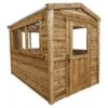 Serre De Jardin En Bois 6m² Madriers 28mm Traités Marron Gardy Shelter -Jardin Serre Boutique serre de jardin en bois 6m madriers 28mm traites marron gardy shelter