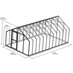 Serre De Jardin En Bois De Mélèze Lancelot 20m² - HELIO -Jardin Serre Boutique serre de jardin en bois de meleze lancelot 20m helio 8
