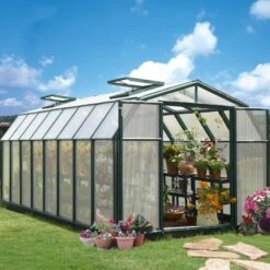 Serre De Jardin En PVC Et Polycarbonate 13,73m² Hobby Gardener – Canopia By Palram -Jardin Serre Boutique serre de jardin en pvc et polycarbonate 1373m hobby gardener rion 1
