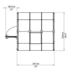 Serre De Jardin En PVC Et Polycarbonate 4,10m² Eco Grow – Canopia By Palram -Jardin Serre Boutique serre de jardin en pvc et polycarbonate 410m eco grow rion 7