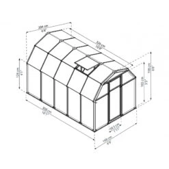 Serre De Jardin En PVC Et Polycarbonate 6,65m² Eco Grow – Canopia By Palram -Jardin Serre Boutique serre de jardin en pvc et polycarbonate 665m eco grow rion 2