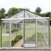 Serre De Jardin ESSENTIA 14,10m² En Aluminium Naturel Et Verre Trempé 4mm + Embase Incluse - Lams
