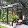 Serre De Jardin ESSENTIA 7,3m² En Aluminium Laqué Et Verre Trempé 4mm + Embase Incluse - Lams -Jardin Serre Boutique serre de jardin essentia 73m en aluminium laque et verre trempe 4mm embase incluse lams