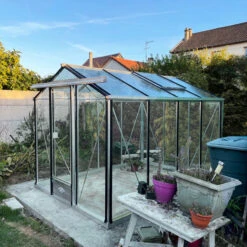 Serre De Jardin ESSENTIA 7,3m² En Aluminium Naturel Et Verre Trempé 4mm + Embase Incluse - Lams 30 Serre De Jardin ESSENTIA 7,3m² En Aluminium Naturel Et Verre Trempé 4mm + Embase Incluse - Lams -Jardin Serre Boutique serre de jardin essentia 73m en aluminium naturel et verre trempe 4mm embase incluse lams 11