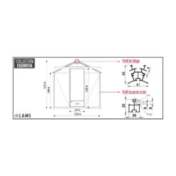 Serre De Jardin ESSENTIA 7,3m² En Aluminium Naturel Et Verre Trempé 4mm + Embase Incluse - Lams 22 Serre De Jardin ESSENTIA 7,3m² En Aluminium Naturel Et Verre Trempé 4mm + Embase Incluse - Lams -Jardin Serre Boutique serre de jardin essentia 73m en aluminium naturel et verre trempe 4mm embase incluse lams 3