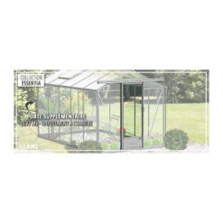 Serre De Jardin ESSENTIA 8,97m² En Aluminium Naturel Et Verre Trempé 4mm + Embase Incluse - Lams -Jardin Serre Boutique serre de jardin essentia 897m en aluminium naturel et verre trempe 4mm embase incluse lams 8