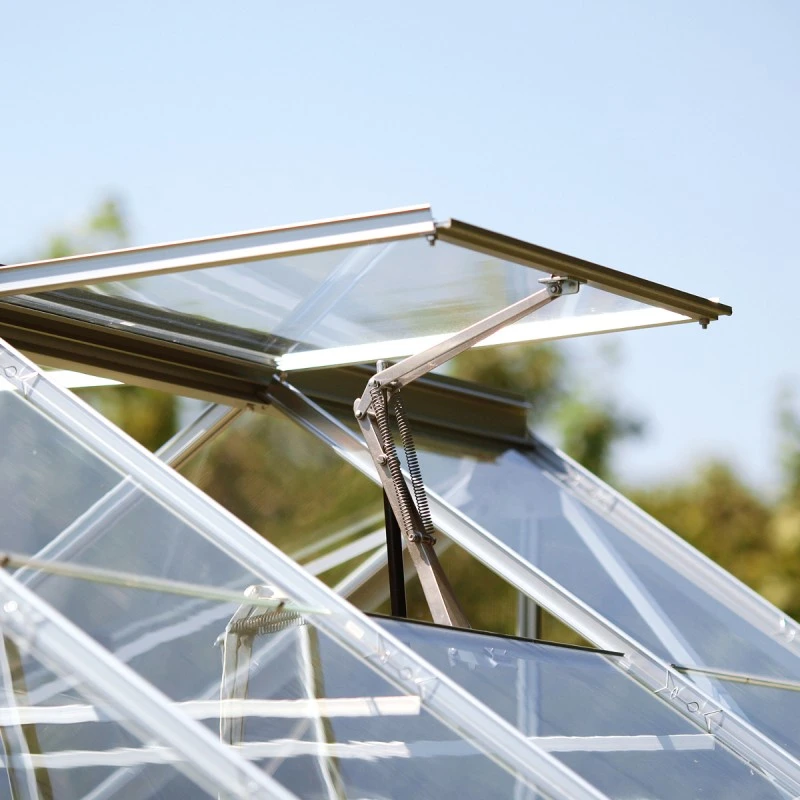 Serre De Jardin ESSENTIA 9,60m² En Aluminium Naturel Et Verre Trempé 4mm + Embase Incluse - Lams 8 Serre De Jardin ESSENTIA 9,60m² En Aluminium Naturel Et Verre Trempé 4mm + Embase Incluse - Lams – Image 6