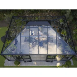Serre De Jardin Grand Oase 25,6m² En Aluminium Noir Et Verre Trempé 3mm - Juliana -Jardin Serre Boutique serre de jardin grand oase 256m en aluminium noir et verre trempe 3mm juliana 12