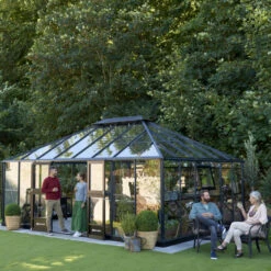 Serre De Jardin Grand Oase 25,6m² En Aluminium Noir Et Verre Trempé 3mm - Juliana -Jardin Serre Boutique serre de jardin grand oase 256m en aluminium noir et verre trempe 3mm juliana 15