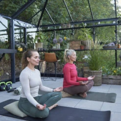 Serre De Jardin Grand Oase 25,6m² En Aluminium Noir Et Verre Trempé 3mm - Juliana -Jardin Serre Boutique serre de jardin grand oase 256m en aluminium noir et verre trempe 3mm juliana 17