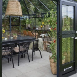 Serre De Jardin Grand Oase 25,6m² En Aluminium Noir Et Verre Trempé 3mm - Juliana -Jardin Serre Boutique serre de jardin grand oase 256m en aluminium noir et verre trempe 3mm juliana 3