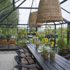 Serre De Jardin Grand Oase 25,6m² En Aluminium Noir Et Verre Trempé 3mm - Juliana -Jardin Serre Boutique serre de jardin grand oase 256m en aluminium noir et verre trempe 3mm juliana 4