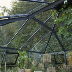 Serre De Jardin Grand Oase 25,6m² En Aluminium Noir Et Verre Trempé 3mm - Juliana -Jardin Serre Boutique serre de jardin grand oase 256m en aluminium noir et verre trempe 3mm juliana 6