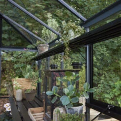 Serre De Jardin Grand Oase 25,6m² En Aluminium Noir Et Verre Trempé 3mm - Juliana -Jardin Serre Boutique serre de jardin grand oase 256m en aluminium noir et verre trempe 3mm juliana 9