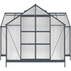 Serre De Jardin Orangerie C 13,5m² Anthracite En Polycarbonate 4mm + Embase Green Protect -Jardin Serre Boutique serre de jardin gross c 135m anthracite en polycarbonate 4mm embase green protect 2