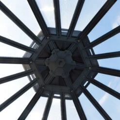 Serre De Jardin Hexagonale En Alu Et Polycarbonate 11,47m² Oasis™ Grey – Canopia -Jardin Serre Boutique serre de jardin hexagonale en alu et polycarbonate 1147m oasis grey canopia 3