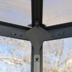 Serre De Jardin Hexagonale En Alu Et Polycarbonate 11,47m² Oasis™ Grey – Canopia -Jardin Serre Boutique serre de jardin hexagonale en alu et polycarbonate 1147m oasis grey canopia 4