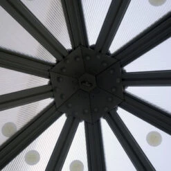 Serre De Jardin Hexagonale En Alu Et Polycarbonate 5,26m² Oasis™ Grey – Canopia -Jardin Serre Boutique serre de jardin hexagonale en alu et polycarbonate 526m oasis grey canopia 11