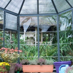 Serre De Jardin Hexagonale En Alu Et Polycarbonate 5,26m² Oasis™ Grey – Canopia -Jardin Serre Boutique serre de jardin hexagonale en alu et polycarbonate 526m oasis grey canopia 6