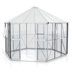 Serre De Jardin Hexagonale Galaxis 9m² En Aluminium Anodisé Et Vitrage Combiné - Vitavia -Jardin Serre Boutique serre de jardin hexagonale galaxis 9m en aluminium anodise et vitrage combine vitavia 2