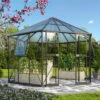 Serre De Jardin Hexagonale Galaxis 9m² En Aluminium Noir Et Vitrage Combiné - Vitavia -Jardin Serre Boutique serre de jardin hexagonale galaxis 9m en aluminium noir et vitrage combine vitavia