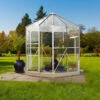 Serre De Jardin Hexagonale Hera 4,5m² En Aluminium Blanc Et Vitrage Combiné - Vitavia -Jardin Serre Boutique serre de jardin hexagonale hera 45m en aluminium blanc et vitrage combine vitavia