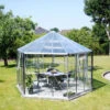 Serre De Jardin Hexagonale Hera 9m² En Aluminium Anodisé Et Vitrage Combiné - Vitavia -Jardin Serre Boutique serre de jardin hexagonale hera 9m en aluminium anodise et vitrage combine vitavia