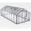 Serre De Jardin Hybrid 18,6m² Anthracite En Verre Trempé Et Polycarbonate Sanus XL18 – Gampre -Jardin Serre Boutique serre de jardin hybrid 186m anthracite en verre trempe et polycarbonate sanus xl18 gampre