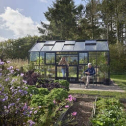 Serre De Jardin Jubii 60 LE 15,1m² En Aluminium Noir Et Verre Trempé 3mm - Juliana -Jardin Serre Boutique serre de jardin jubii 60 le 151m en aluminium noir et verre trempe 3mm juliana 1