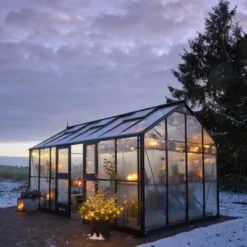 Serre De Jardin Jubii 60 LE 15,1m² En Aluminium Noir Et Verre Trempé 3mm - Juliana -Jardin Serre Boutique serre de jardin jubii 60 le 151m en aluminium noir et verre trempe 3mm juliana 10