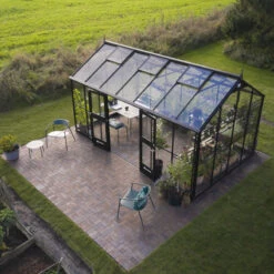 Serre De Jardin Jubii 60 LE 15,1m² En Aluminium Noir Et Verre Trempé 3mm - Juliana -Jardin Serre Boutique serre de jardin jubii 60 le 151m en aluminium noir et verre trempe 3mm juliana 11