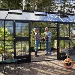 Serre De Jardin Jubii 60 LE 15,1m² En Aluminium Noir Et Verre Trempé 3mm - Juliana -Jardin Serre Boutique serre de jardin jubii 60 le 151m en aluminium noir et verre trempe 3mm juliana 2