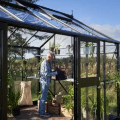 Serre De Jardin Jubii 60 LE 15,1m² En Aluminium Noir Et Verre Trempé 3mm - Juliana -Jardin Serre Boutique serre de jardin jubii 60 le 151m en aluminium noir et verre trempe 3mm juliana 4