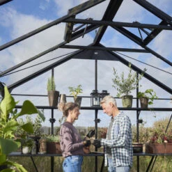 Serre De Jardin Jubii 60 LE 15,1m² En Aluminium Noir Et Verre Trempé 3mm - Juliana -Jardin Serre Boutique serre de jardin jubii 60 le 151m en aluminium noir et verre trempe 3mm juliana 5