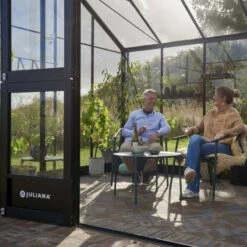 Serre De Jardin Jubii 60 LE 15,1m² En Aluminium Noir Et Verre Trempé 3mm - Juliana -Jardin Serre Boutique serre de jardin jubii 60 le 151m en aluminium noir et verre trempe 3mm juliana 6