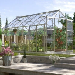 Serre De Jardin Jupiter 11,5m² En Alu Anodisé Et Verre De Sécurité 3mm - Vitavia -Jardin Serre Boutique serre de jardin jupiter 115m en alu anodise et verre de securite 3mm vitavia 1