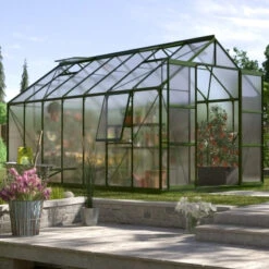 Serre De Jardin Jupiter 11,5m² En Alu émeraude Et Polycarbonate 4mm - Vitavia -Jardin Serre Boutique serre de jardin jupiter 115m en alu emeraude et polycarbonate 4mm vitavia 1
