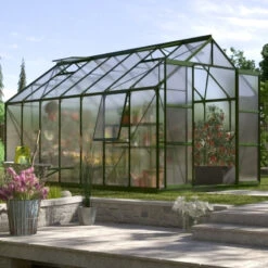 Serre De Jardin Jupiter 11,5m² En Alu émeraude Et Polycarbonate 6mm - Vitavia -Jardin Serre Boutique serre de jardin jupiter 115m en alu emeraude et polycarbonate 6mm vitavia 1