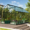 Serre De Jardin Jupiter 11,5m² En Alu émeraude Et Verre De Sécurité 3mm - Vitavia -Jardin Serre Boutique serre de jardin jupiter 115m en alu emeraude et verre de securite 3mm vitavia