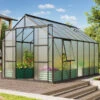 Serre De Jardin Jupiter 11,5m² En Alu Noir Et Polycarbonate 4mm - Vitavia