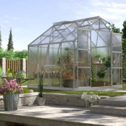 Serre De Jardin Jupiter 6,7m² En Alu Anodisé Et Polycarbonate 4mm - Vitavia -Jardin Serre Boutique serre de jardin jupiter 67m en alu anodise et polycarbonate 4mm vitavia 1