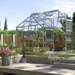 Serre De Jardin Jupiter 6,7m² En Alu Anodisé Et Verre De Sécurité 3mm - Vitavia -Jardin Serre Boutique serre de jardin jupiter 67m en alu anodise et verre de securite 3mm vitavia 1