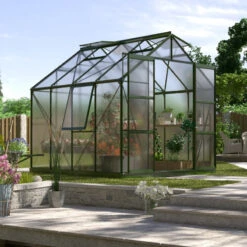 Serre De Jardin Jupiter 6,7m² En Alu émeraude Et Polycarbonate 4mm - Vitavia -Jardin Serre Boutique serre de jardin jupiter 67m en alu emeraude et polycarbonate 4mm vitavia 1