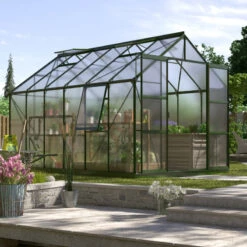 Serre De Jardin Jupiter 9,9m² En Alu émeraude Et Polycarbonate 4mm - Vitavia -Jardin Serre Boutique serre de jardin jupiter 99m en alu emeraude et polycarbonate 4mm vitavia 1