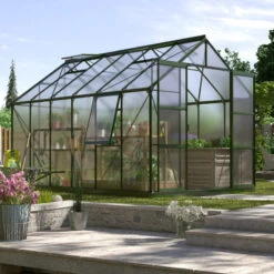 Serre De Jardin Jupiter 9,9m² En Alu émeraude Et Polycarbonate 6mm - Vitavia -Jardin Serre Boutique serre de jardin jupiter 99m en alu emeraude et polycarbonate 6mm vitavia 1