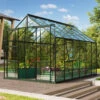 Serre De Jardin Jupiter 9,9m² En Alu émeraude Et Verre De Sécurité 3mm - Vitavia -Jardin Serre Boutique serre de jardin jupiter 99m en alu emeraude et verre de securite 3mm vitavia