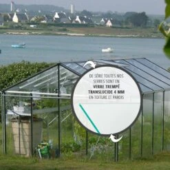 Serre De Jardin LUXIA 16,40m² En Aluminium Naturel Et Verre Trempé 4mm + Embase Incluse - Lams -Jardin Serre Boutique serre de jardin luxia 1640m en aluminium naturel et verre trempe 4mm embase incluse lams 1